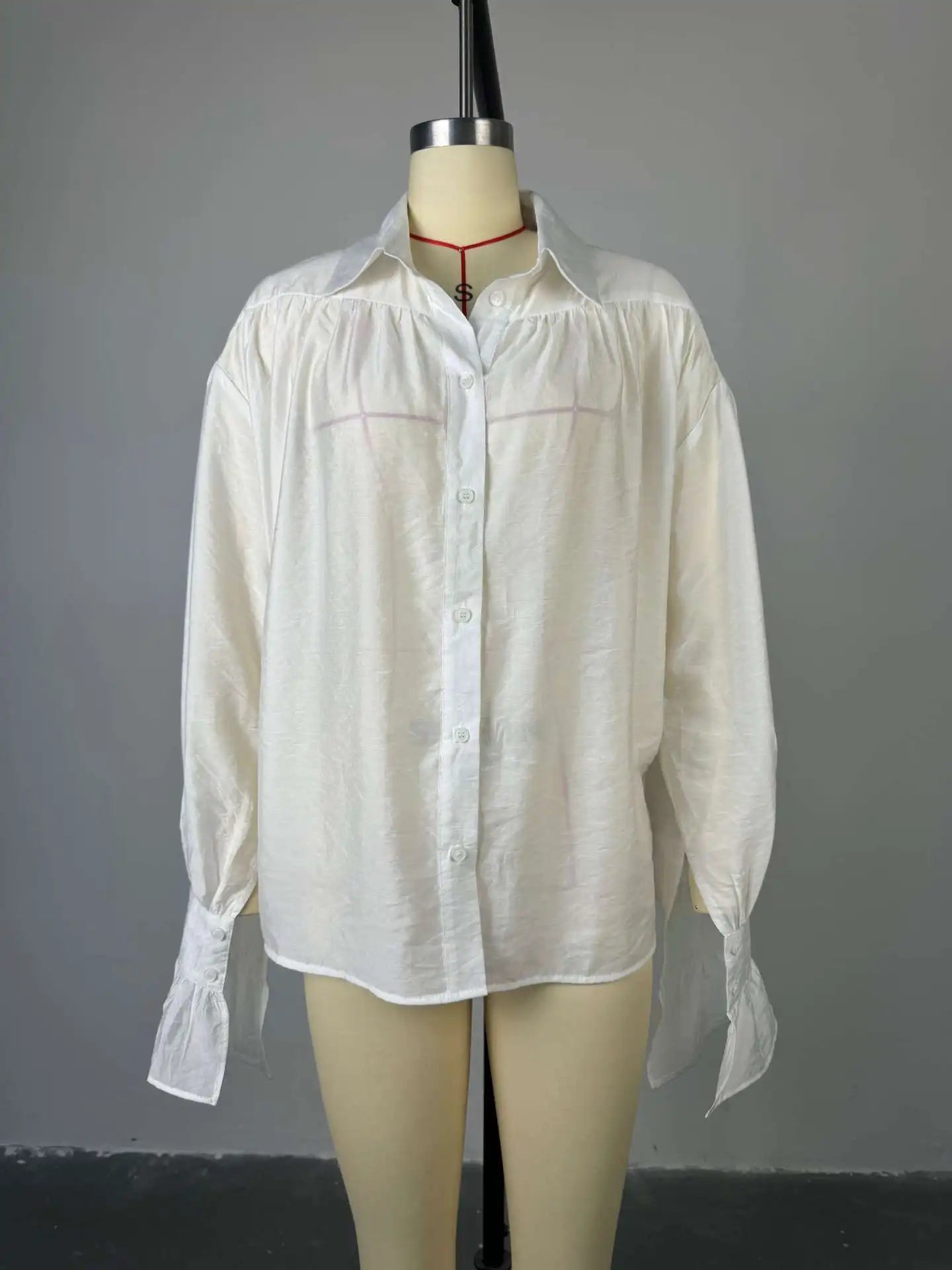 Women's Clothing 2025 Autumn New Sweet Fresh Loose Lapel Lantern Sleeve Long Sleeve Shirt Ladies Tops