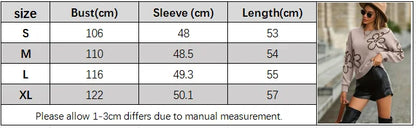 Autumn and Winter New Fashion Woman Sweater Floral 3D Embroidered Round Neck Pullover Long Sleeve Knit Top Women's Clothing