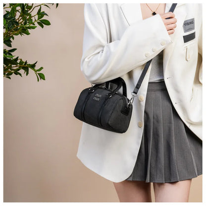 Fashion New Boston Denim HandBag For Women Single Shoulder Crossbody Barrel Satchel Handle Shoulder Bags