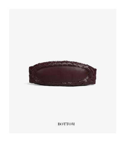 Women Handwoven Shoulder Bag Korean Casual Trendy Large Capacity Handbag Soft PU Leather Ladies Tote Bag Summer Underarm Bags