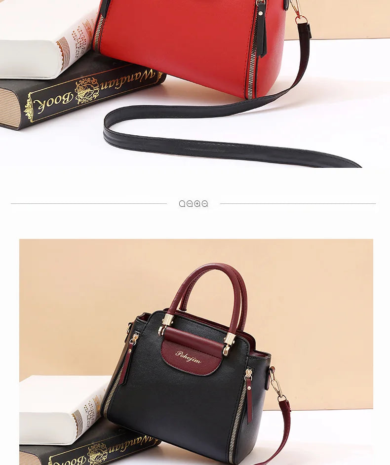 Women's Bags 2025 New Fashion Color Hit Handbag European and American Shoulder Crossbody Simple Elegant Office Wallet