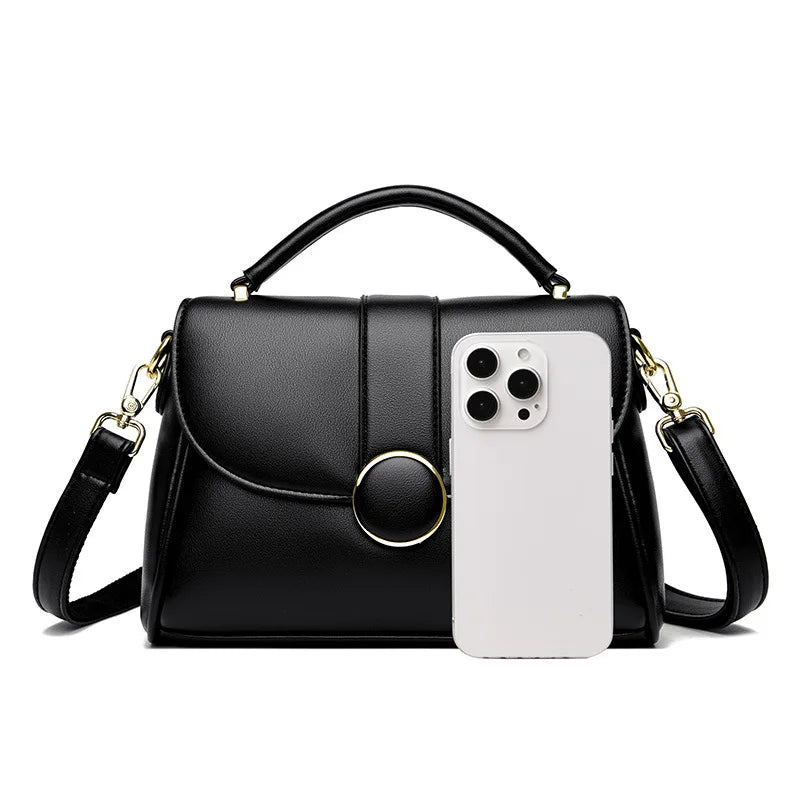 2025 New Fashionable Handbag for Women, Large Capacity, Simple Soft Leather Shoulder/Crossbody Bag, Perfect Gift