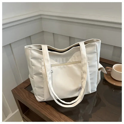 Women's New Canvas Tote Bag - Large-Capacity Versatile Shoulder Handheld for College Classes & Commute