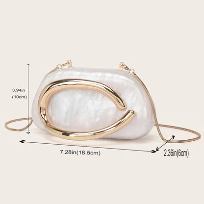 Fashion Women's Handbag Bride Metal Gold Women Luxury Evening Banquet Clutch Bag Shoulder Wedding Purse Party Crossbody Bag