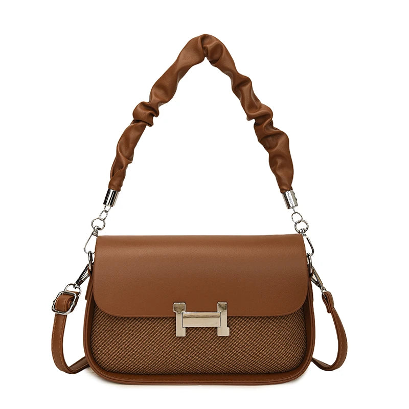 High Quality Fashionable Crossbody Bag Women's Designer Leather Handbag Minimalist Solid Color With Adjustable Shoulder Strap