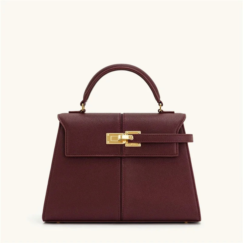 Women's Handbag Elise Designer Fashion 2025 New Burgundy Handbag Large Square Crossbody Bag High-end Women's Bag