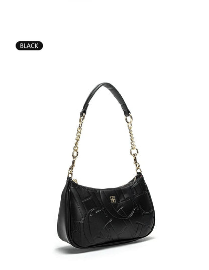 CH Women's Handbag Fashion Partition Durable Luxury Brand Fashion Large Capacity Bent Moon Bag Simple Shoulder Crossbody Bag