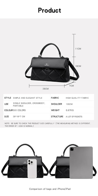 Women's Bag New Trend Korean Handbags Designer Luxury Brand Ladies Shoulder Bags Soft Leather Fashion Versatile Crossbody Bags