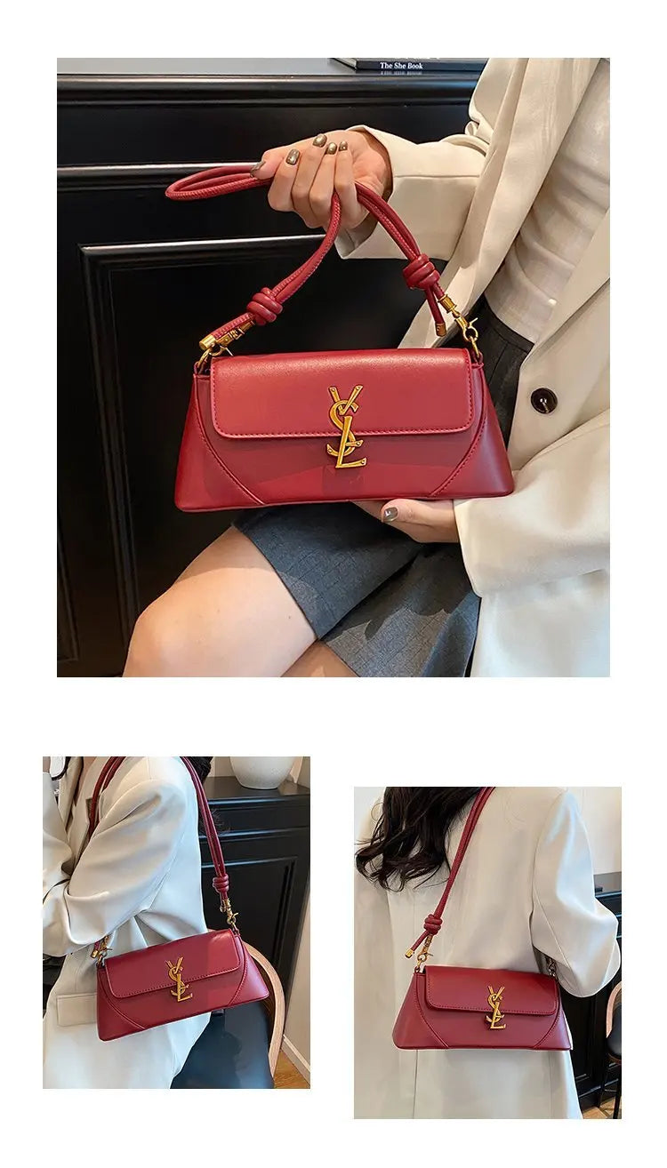 Elegant Crossbody Bag For Women Leather Handbag With Shoulder Strap Classic Design Famous Brand Ladies Accessory