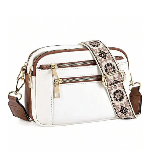 Retro fashion classic, women's multifunctional bag, zipper shoulder strap crossbody bag, small square bag, suitable for office w