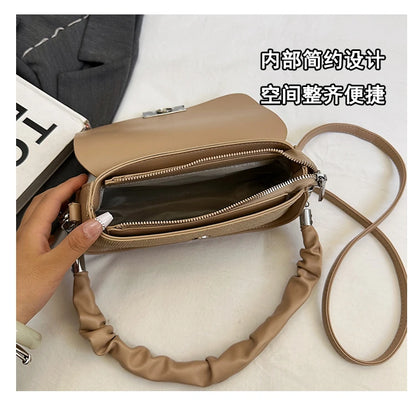 High Quality Fashionable Crossbody Bag Women's Designer Leather Handbag Minimalist Solid Color With Adjustable Shoulder Strap