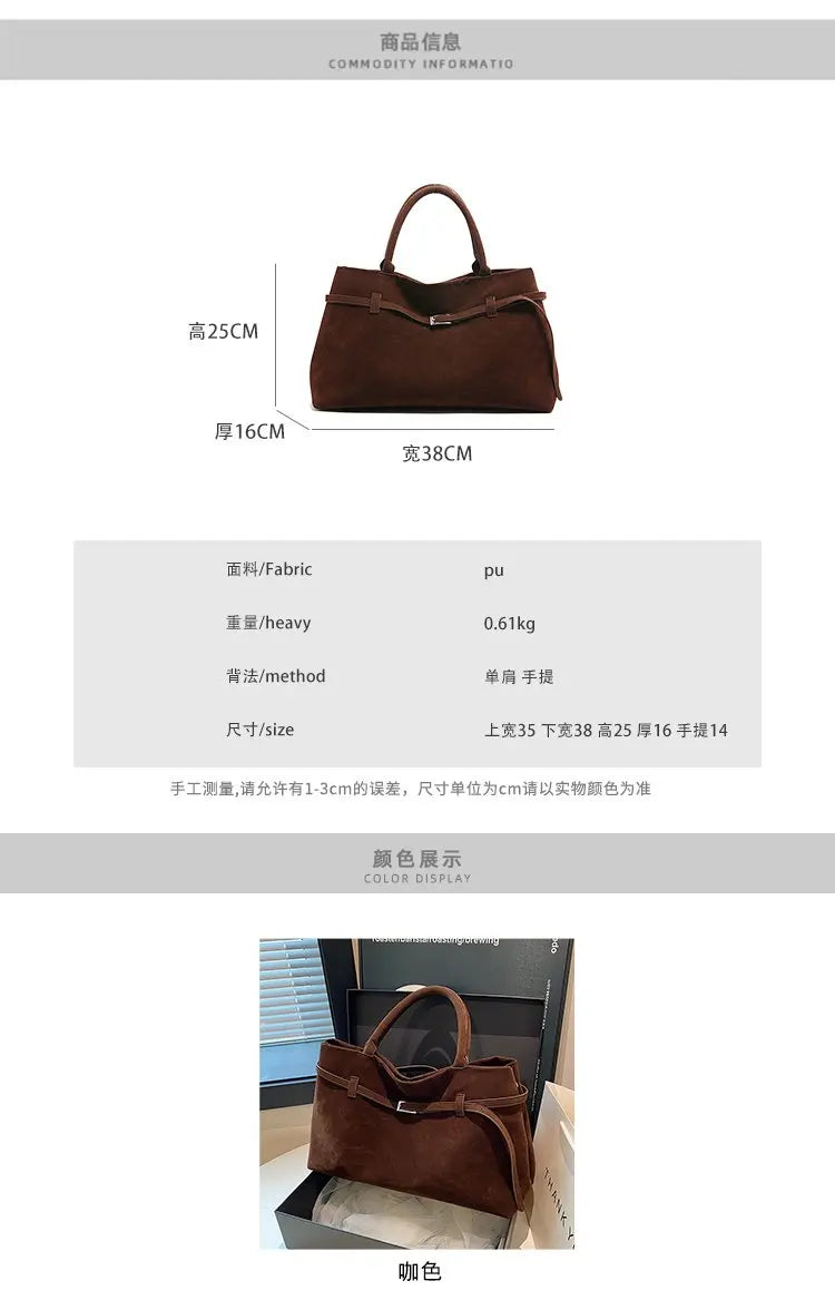 Elegant Women's Handbag Featuring Casual Simple Vintage Design And High-End Leather For Commuter Occasions