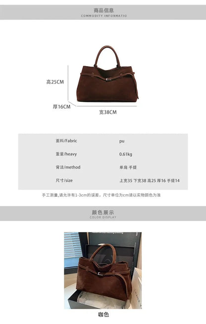 Elegant Women's Handbag Featuring Casual Simple Vintage Design And High-End Leather For Commuter Occasions