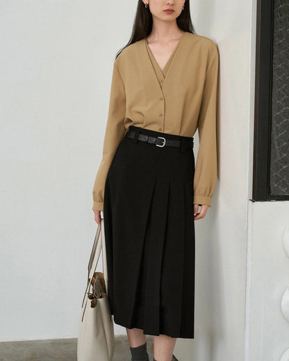 Women Spring White Blouses Fake Two Pieces Design V-Necl Womens Tops And Blouses Fashion Casual Shirt Blusas Roupa Feminina