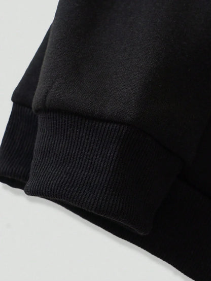 Men's and Women's Plus Size Print Top, Loose Casual, Soft, Comfortable and Breathable, Outdoor Sports Loose Pullover Hoodie