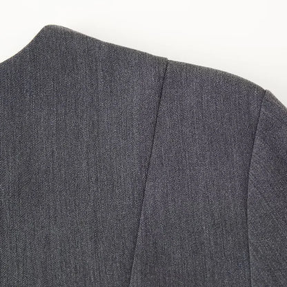 2025 new women's clothing European and American style fashionable design sense two-color wave wide swing round neck dress