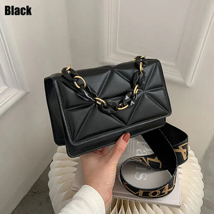 Large Capacity Shoulder Bag Women Female Fashion Casual Handbags PU Leather Crossobdy Clutch Flap Bag Streetwear Accessory