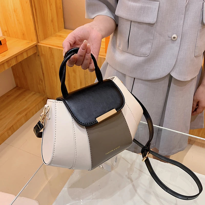 High Quality Soft Leather Handbag Women Luxury Purses Female Bag Designer Patchwork Ladies Shoulder Crossbody Bag Sac A Main New