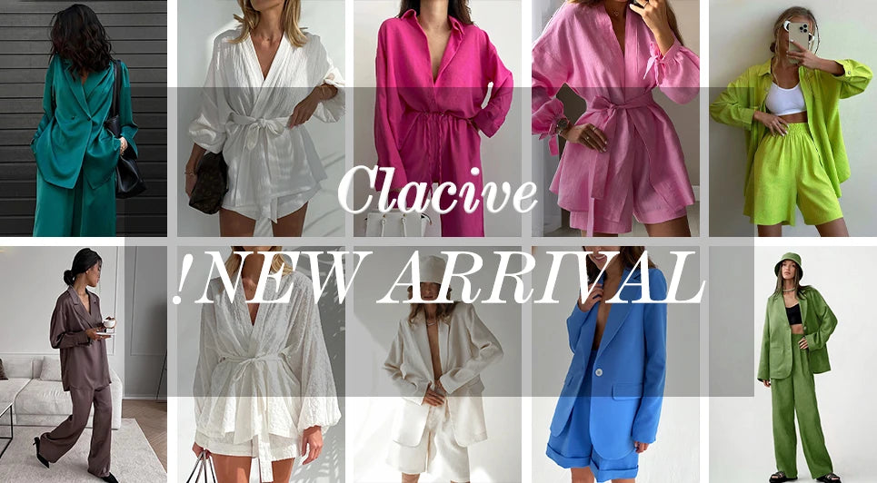 Clacive Fashion White Office Woman Blouses 2022 Autumn Lapel Long Sleeve 100%Cotton Shirts Lady Elegant Chic Top Female Clothes