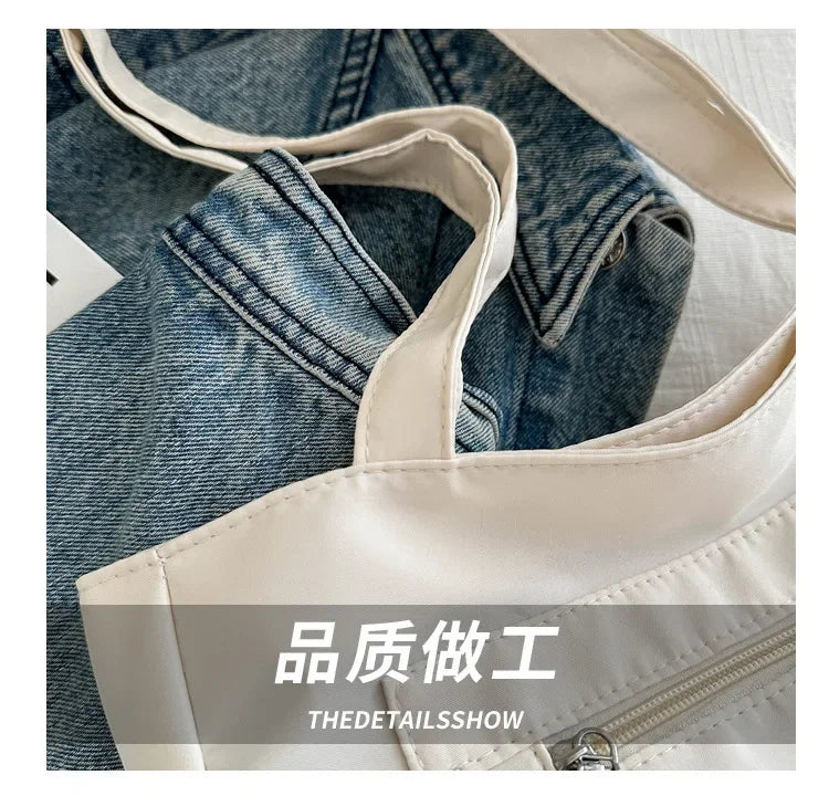 Women's New Canvas Tote Bag - Large-Capacity Versatile Shoulder Handheld for College Classes & Commute