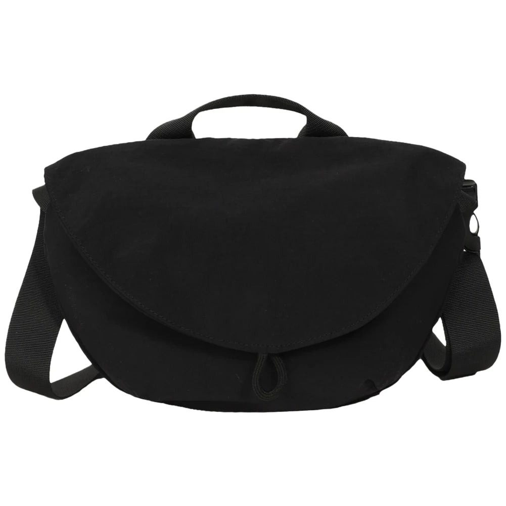 Nylon Small Crescent Crossbody Purses Bag Casual Travel Sling Bag Solid Small Shoulder Bag Adjustable Strap for Women Men Trendy