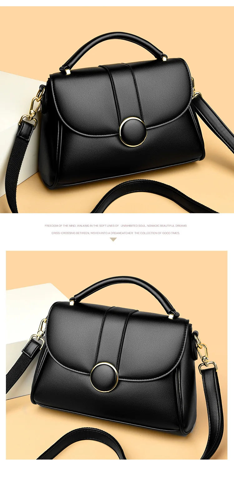 2025 New Fashionable Handbag for Women, Large Capacity, Simple Soft Leather Shoulder/Crossbody Bag, Perfect Gift