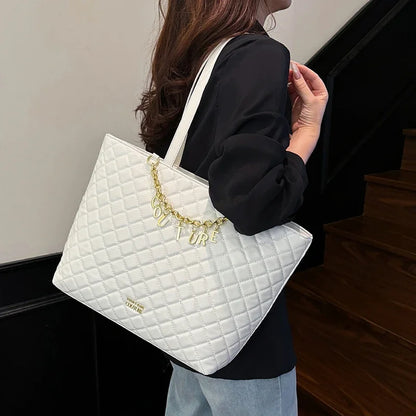 Women's Classic Leather Luxury Shoulder Handbag Elegant Designer Crossbody Tote Bag For Everyday Fashion