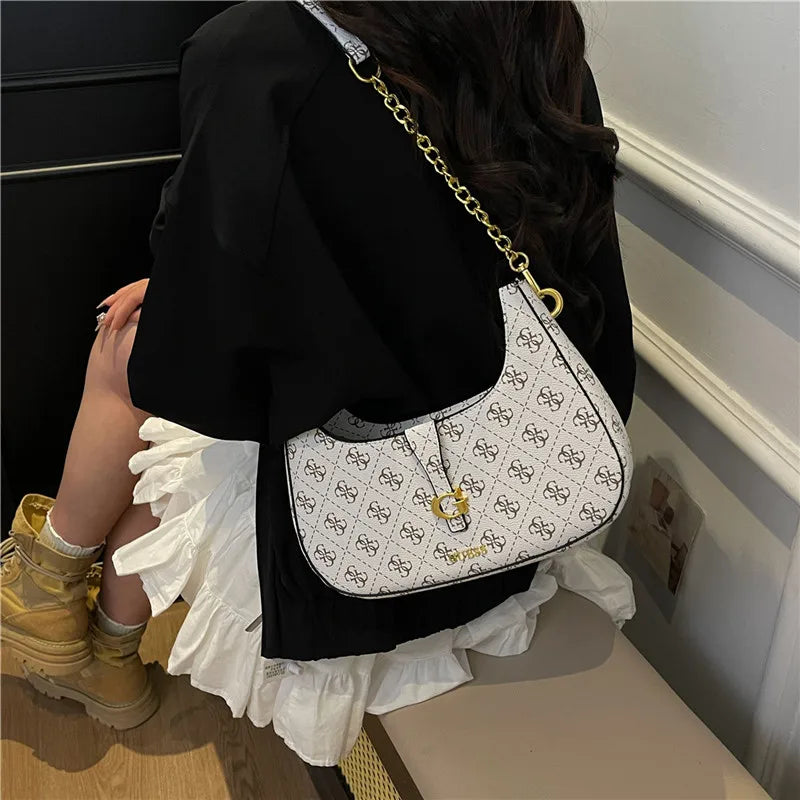 Elegant Leather Handbags For Women Shoulder Bag By Famous Desinger Luxury Brand Popular Classic Elegant Ladies