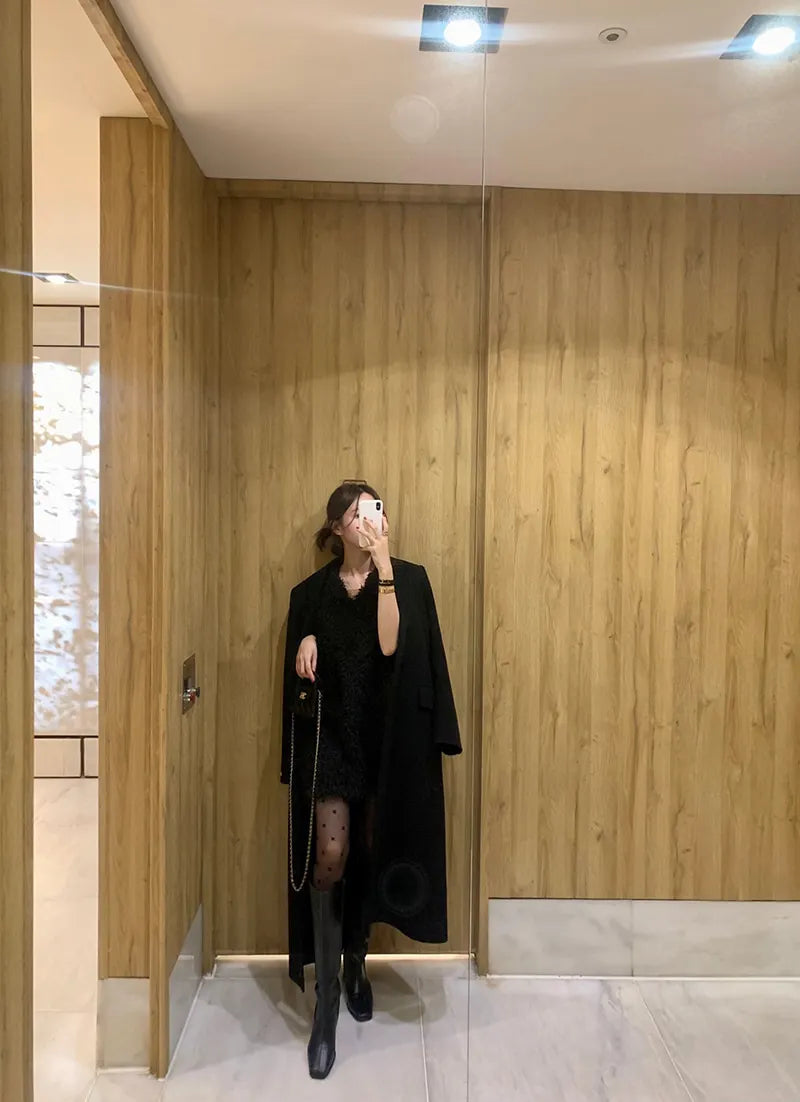 Clothland Women Elegant White Black Fur Dress V Neck Short Sleeve A Line Party Event Club Mini Dresses Vestido QD305