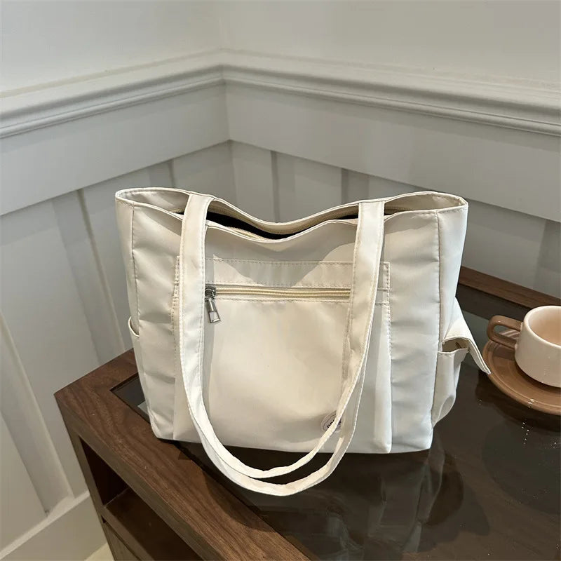 Women's New Canvas Tote Bag - Large-Capacity Versatile Shoulder Handheld for College Classes & Commute