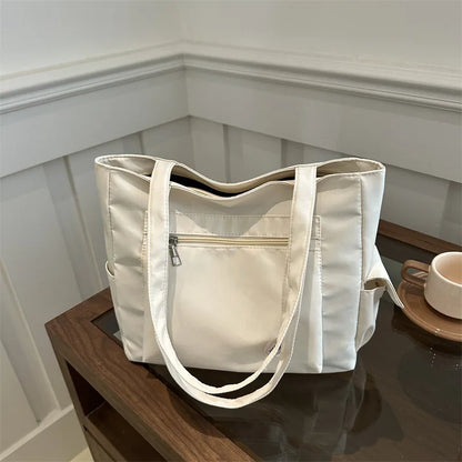 Women's New Canvas Tote Bag - Large-Capacity Versatile Shoulder Handheld for College Classes & Commute