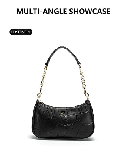 CH Women's Handbag Fashion Partition Durable Luxury Brand Fashion Large Capacity Bent Moon Bag Simple Shoulder Crossbody Bag