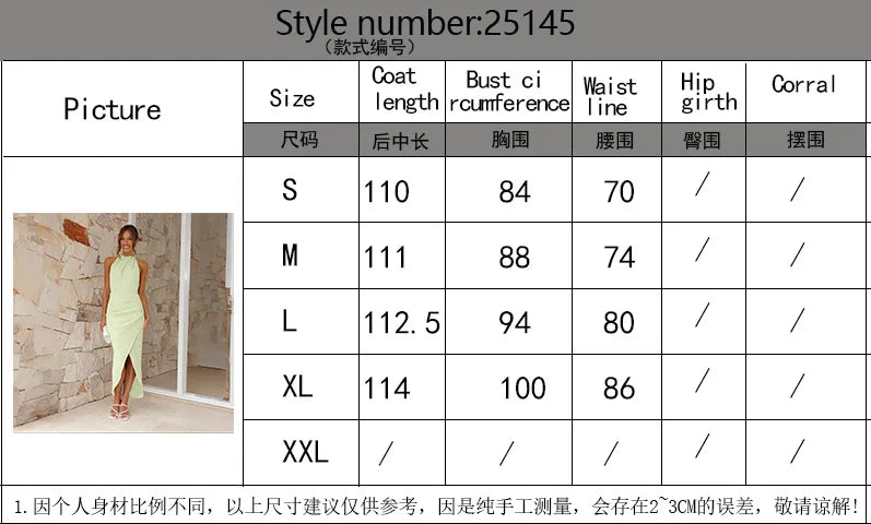 2025 New Fashion Women Summer Halter Backless Long Dress Woman Clothing Evening Party Dresses Casual Sexy Costume Mujer Vestido