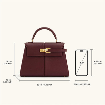 Women's Handbag Elise Designer Fashion 2025 New Burgundy Handbag Large Square Crossbody Bag High-end Women's Bag