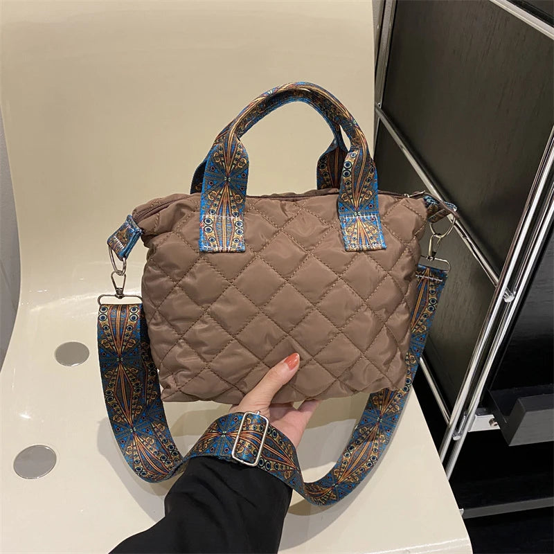 Large Tote Handbags for Women Luxury Design Shoulder Crossbody Bags Designer Brand Quilted Padded Casual Bag for Women