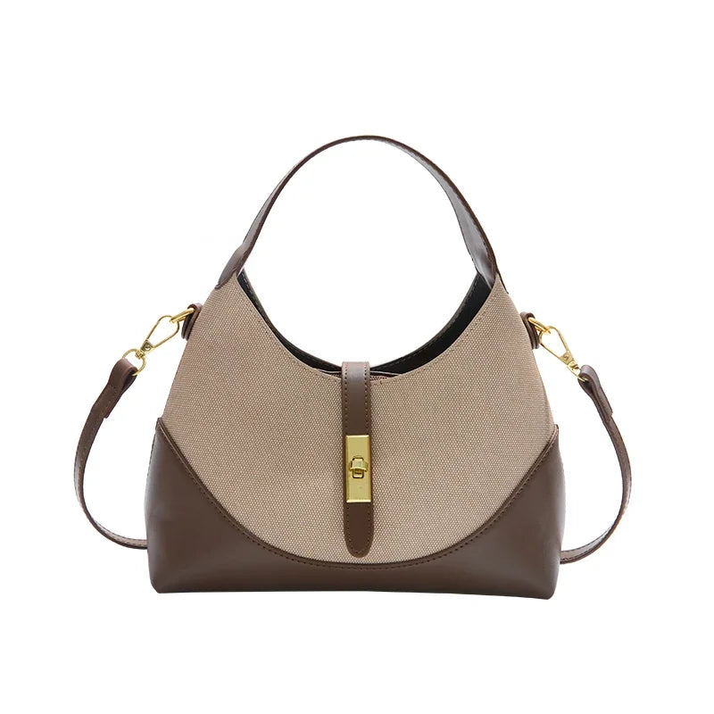 Women's Luxury Leather Fashion Classic Tote Bag Elegant Designer Shoulder Crossbody Handbag For Daily Sophisticated Looks