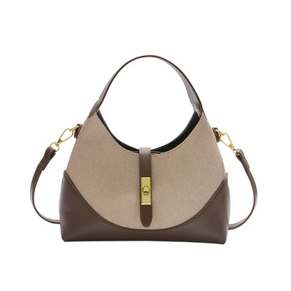 Women's Luxury Leather Fashion Classic Tote Bag Elegant Designer Shoulder Crossbody Handbag For Daily Sophisticated Looks