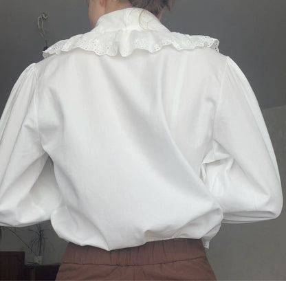 Women Blouse Female Shirt Summer Womens Blouses Spring Maxi Blusas Casual Elegant Vintage Long Sleeve Cotton Oversize Loose
