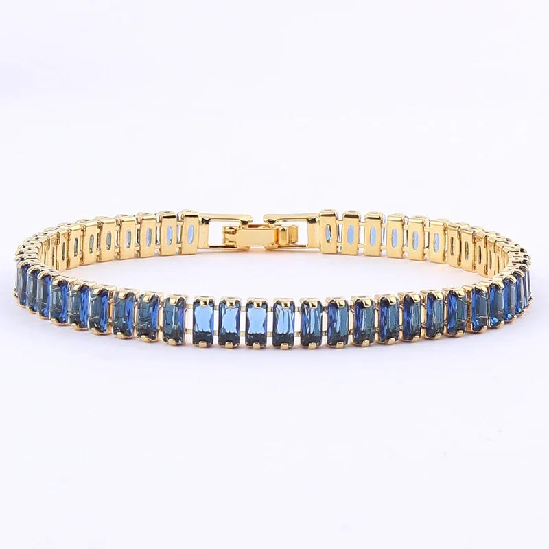 18K Gold Plated Geometric Zircon Bracelet