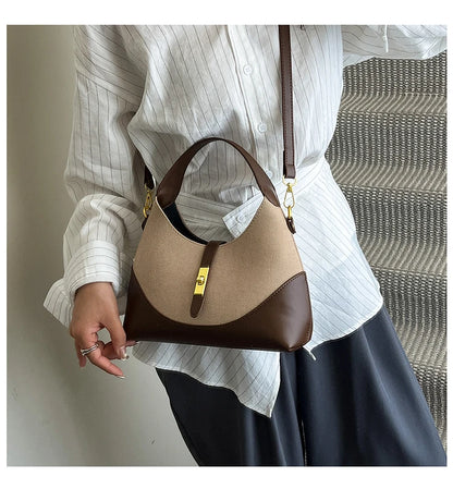 Women's Luxury Leather Fashion Classic Tote Bag Elegant Designer Shoulder Crossbody Handbag For Daily Sophisticated Looks