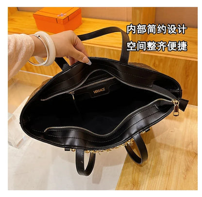 Women's Classic Leather Luxury Shoulder Handbag Elegant Designer Crossbody Tote Bag For Everyday Fashion