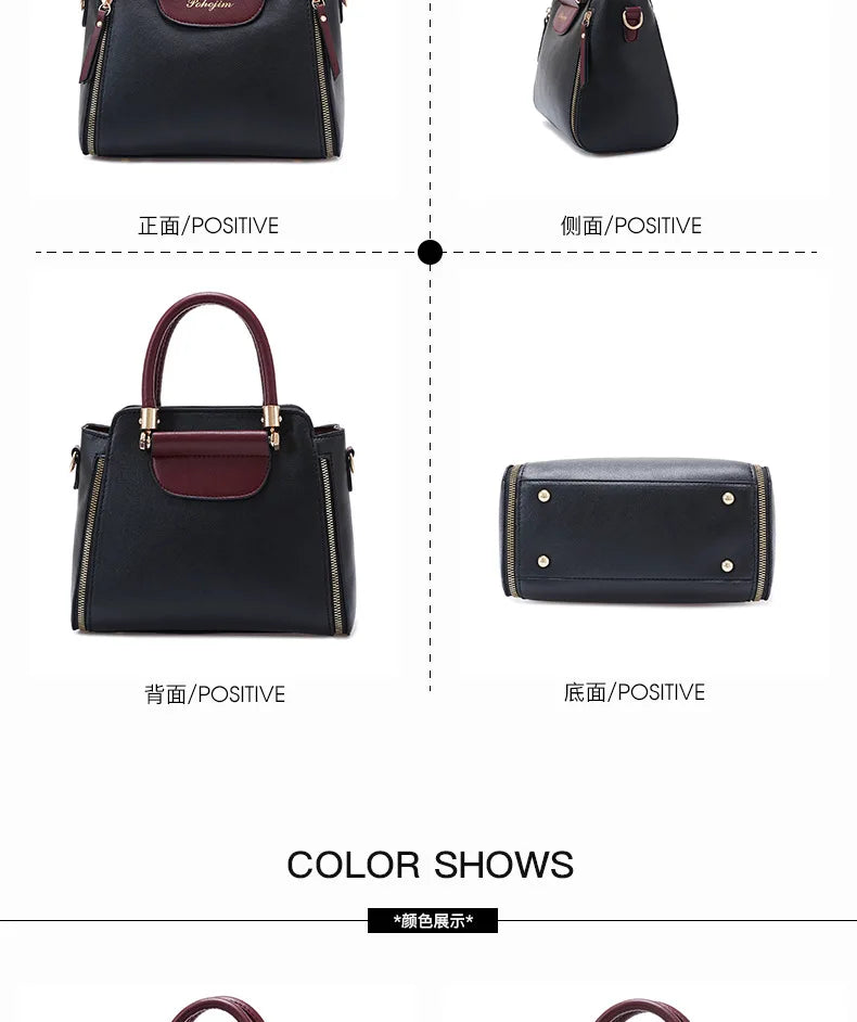 Women's Bags 2025 New Fashion Color Hit Handbag European and American Shoulder Crossbody Simple Elegant Office Wallet