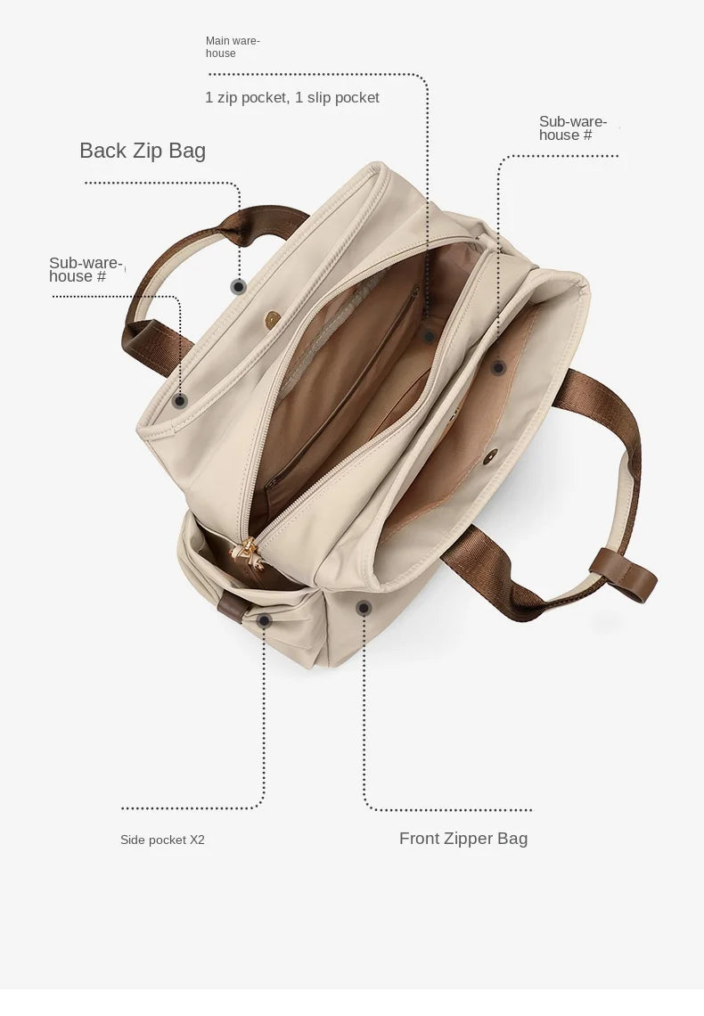 GOLF Women's Handbag Apricot New In Shoulder Bucket Bags for Woman Top Handle Bags Nylon Handbags Ladies Crossbody Fashion 2024