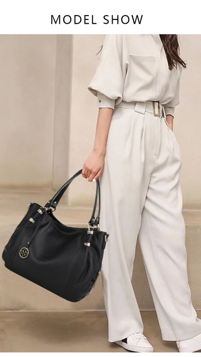 Woman Handbag Flower Print Luxury Cowhide Noble Ladies Shoulder Bag Crossbody Tote Purses Genuine Leather Bag