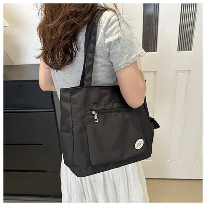 Women's New Canvas Tote Bag - Large-Capacity Versatile Shoulder Handheld for College Classes & Commute