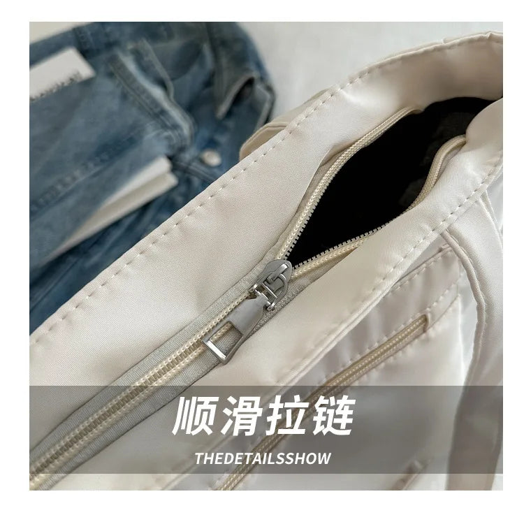 Women's New Canvas Tote Bag - Large-Capacity Versatile Shoulder Handheld for College Classes & Commute