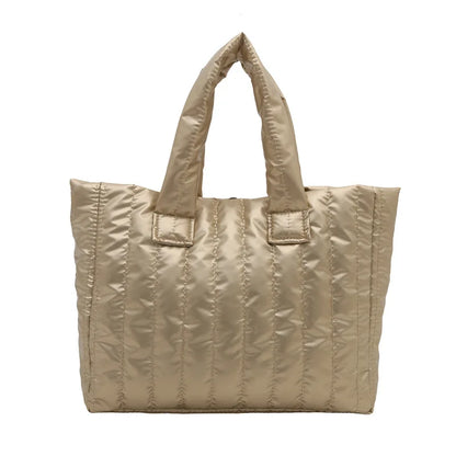 2025 Fashionable and simple women's handbag, large-capacity soft single-shoulder bag, solid color casual and elegant handbag