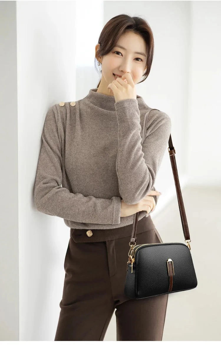 Women's Shoulder Bag PU Handbag Designer Cowhide Flap Bag Luxury Women's Messenger Bags Crossbody Bags for Women