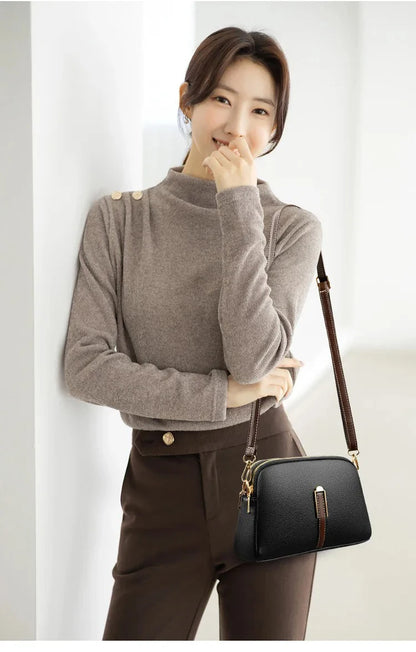 Women's Shoulder Bag PU Handbag Designer Cowhide Flap Bag Luxury Women's Messenger Bags Crossbody Bags for Women