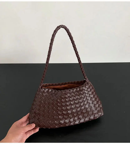 Hand woven armpit bag, women's new high-end and versatile retro handbag, single shoulder mother bag